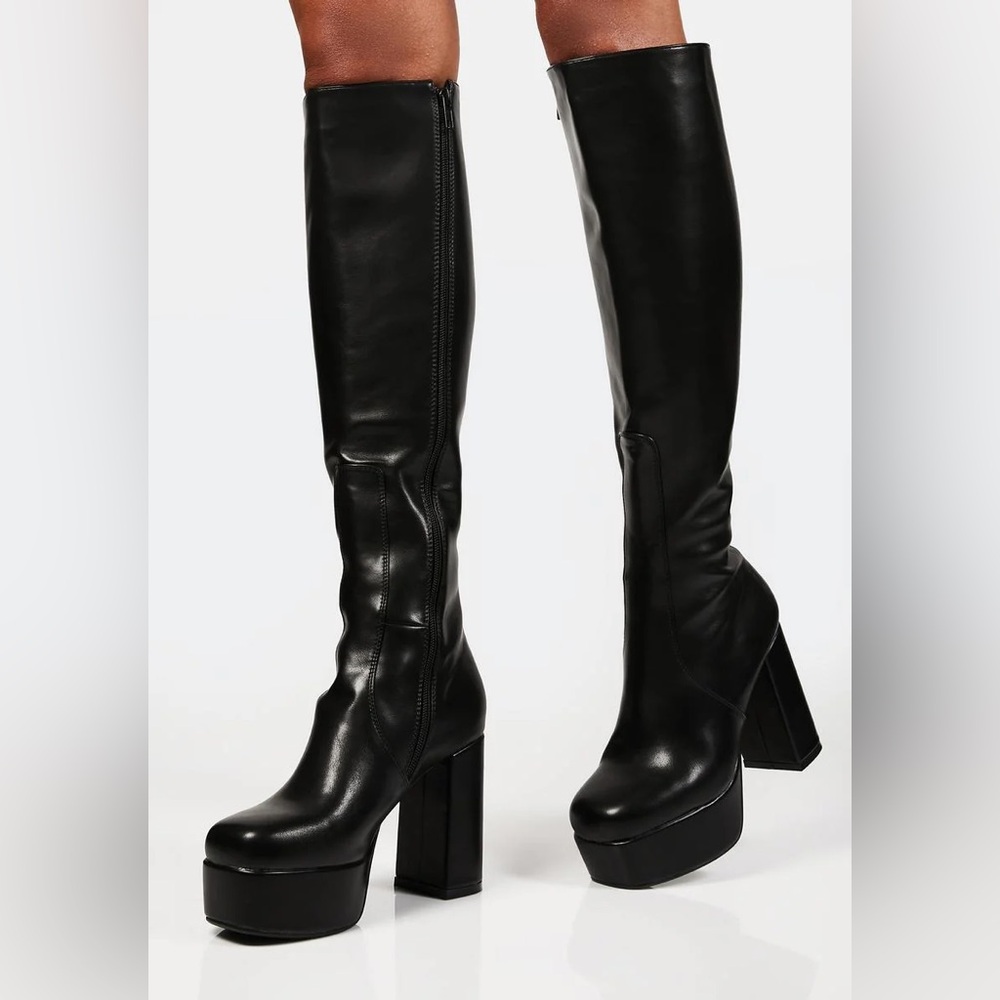 Dolls Kill black platform vegan boots